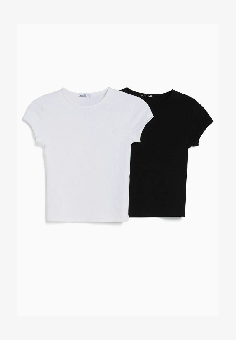 BERSHKA 2-PACK - T-Shirt Basic - White 7 BERSHKA 2-PACK - T-Shirt Basic - White – Bild 5