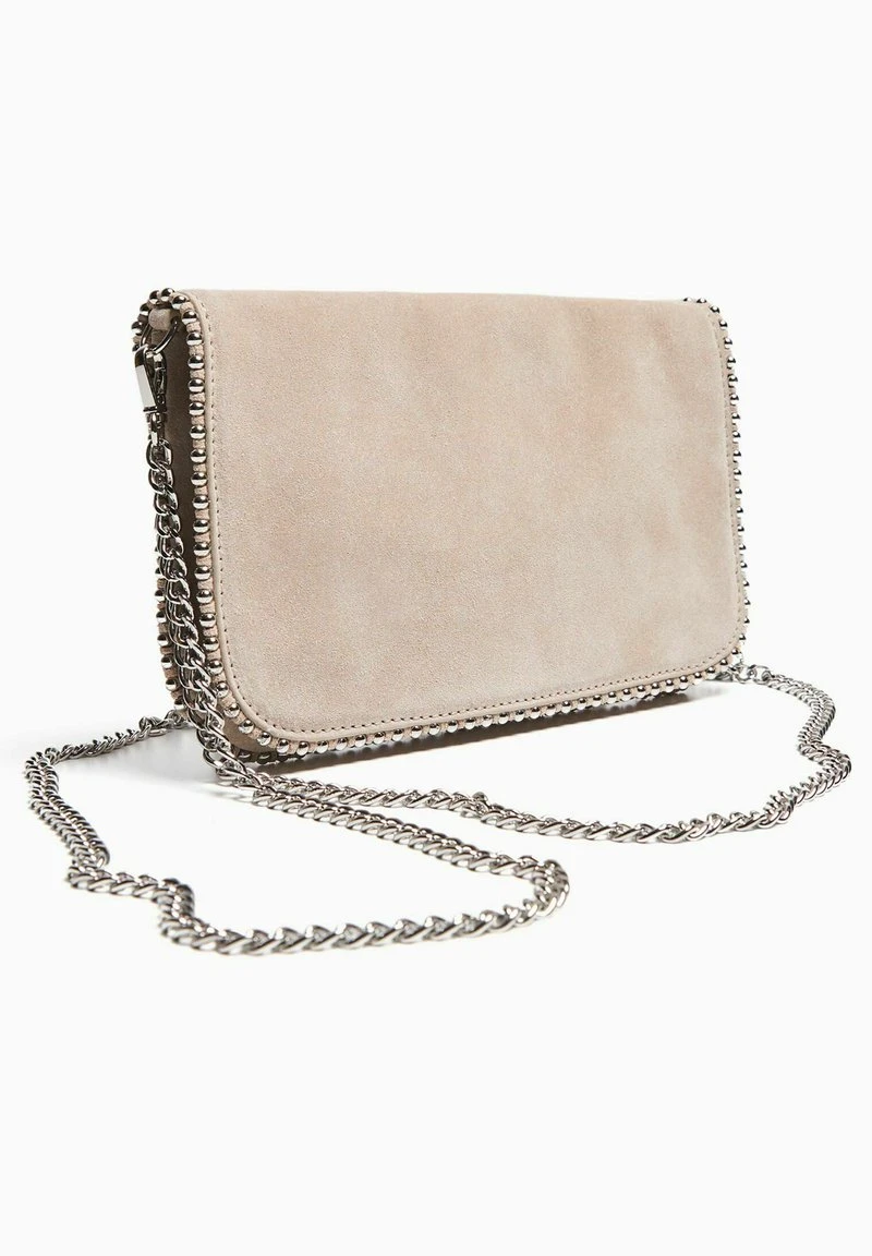 BERSHKA WITH DOUBLE STRAP AND METAL DETAILS - Umhängetasche - Beige 6 BERSHKA WITH DOUBLE STRAP AND METAL DETAILS - Umhängetasche - Beige – Bild 4