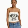 BERSHKA METALLICA BANDEAU PRINT - Top - Off White 1 BERSHKA METALLICA BANDEAU PRINT - Top - Off White -Bershka Verkaufsgeschäft d55065c331c74b72a2b606a9570620a9