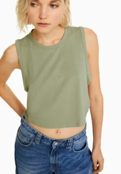 BERSHKA Top - Khaki 11 BERSHKA Top - Khaki -Bershka Verkaufsgeschäft d7dd9eafcb864702ac9f689f98967c1b