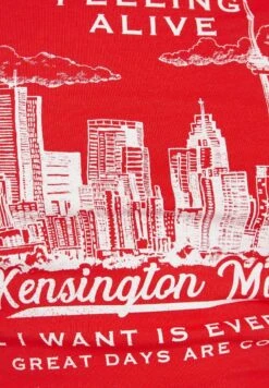 BERSHKA SHORT SLEEVE - T-Shirt Print - Red -Bershka Verkaufsgeschäft d819f333b5df4bc6a54b6428a186fd17