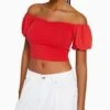 BERSHKA SHORT SLEEVE POPLIN - Bluse - Red 1 BERSHKA SHORT SLEEVE POPLIN - Bluse - Red -Bershka Verkaufsgeschäft d8a6aeb4933d4f6f864cb162896e02d1