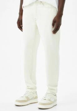 BERSHKA VINTAGE - Jeans Straight Leg - Offwhite