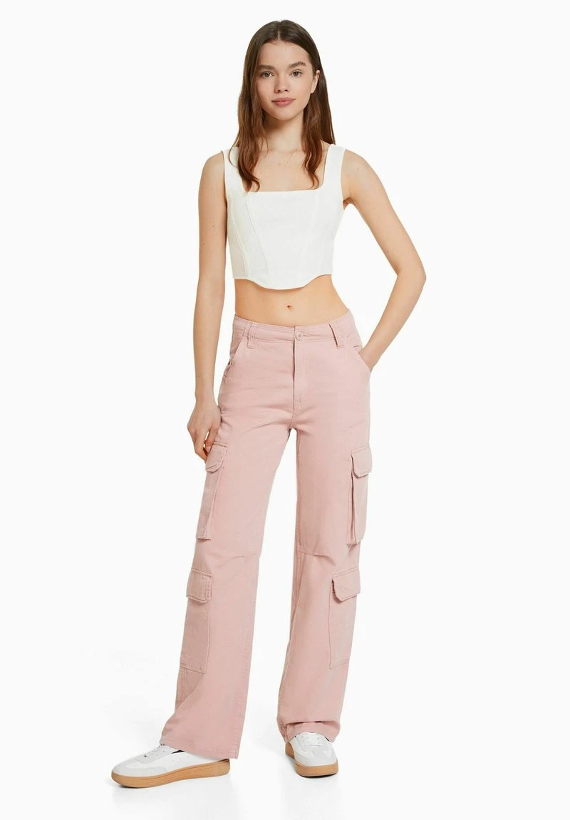 BERSHKA CROPPED POINTELLE STRAPPY - CORSET - Top - Off White 4 BERSHKA CROPPED POINTELLE STRAPPY - CORSET - Top - Off White – Bild 2