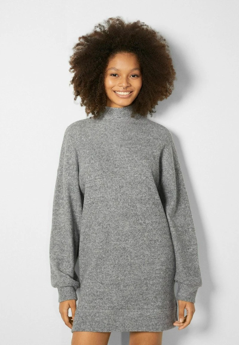 BERSHKA LONG SLEEVE - Strickkleid - Mottled Grey 8 BERSHKA LONG SLEEVE - Strickkleid - Mottled Grey – Bild 6