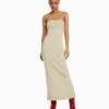 BERSHKA Maxikleid - Beige
