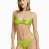 BERSHKA SHINY WITH HOOP - Bikini-Hose - Evergreen