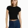 BERSHKA HIGH WAIST STRETCH - Jeans Shorts - Dark Blue -Bershka Verkaufsgeschäft e33ccf2530cf4633b20357ec733b35e3