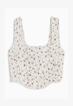 BERSHKA CROPPED POINTELLE STRAPPY - CORSET - Top - Beige -Bershka Verkaufsgeschäft e3523dd5b3d64c60b6eff113a2754416