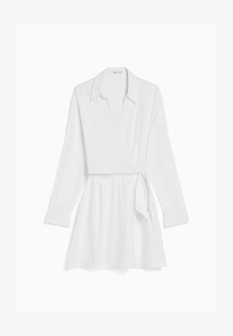 BERSHKA CROSSOVER DETAIL- MINI LONG SLEEVE - Blusenkleid - Off White 7 BERSHKA CROSSOVER DETAIL- MINI LONG SLEEVE - Blusenkleid - Off White – Bild 5