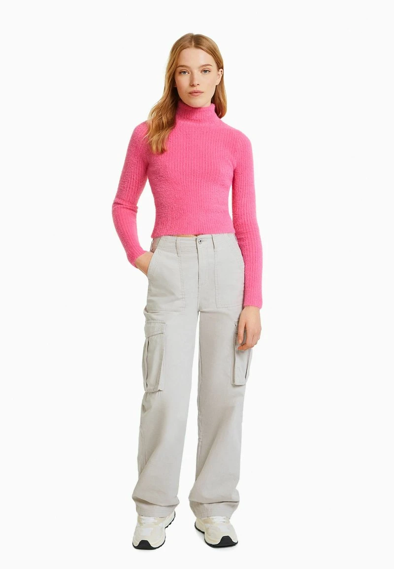 BERSHKA ROLL NECK - Strickpullover - Light Pink 3 BERSHKA ROLL NECK - Strickpullover - Light Pink