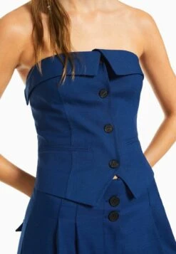 BERSHKA TAILORED WITH EXPOSED SHOULDERS CORSET - Weste - Blue 11 BERSHKA TAILORED WITH EXPOSED SHOULDERS CORSET - Weste - Blue -Bershka Verkaufsgeschäft e6c5ca73774c484798adaf47620f736e