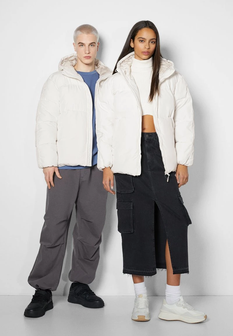 BERSHKA PUFFY - Winterjacke - White 3 BERSHKA PUFFY - Winterjacke - White