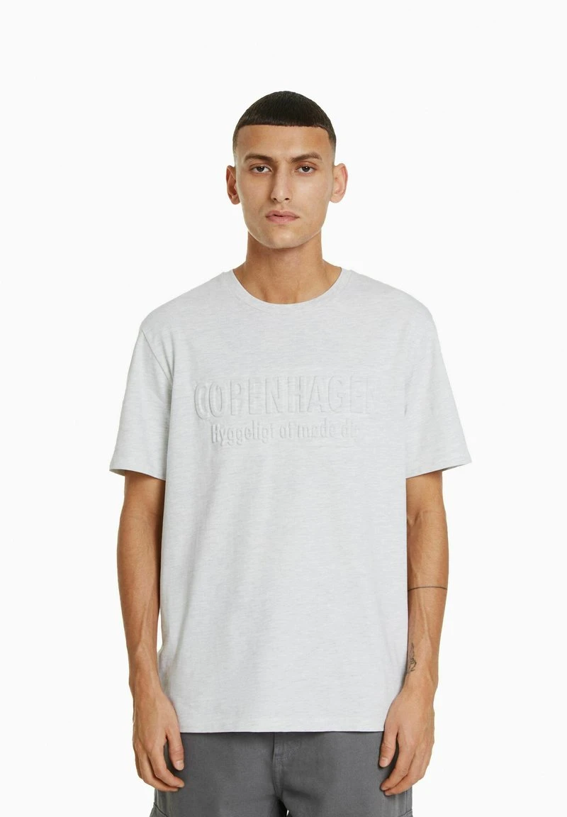 BERSHKA EASY FIT - T-Shirt Basic - Grey 3 BERSHKA EASY FIT - T-Shirt Basic - Grey