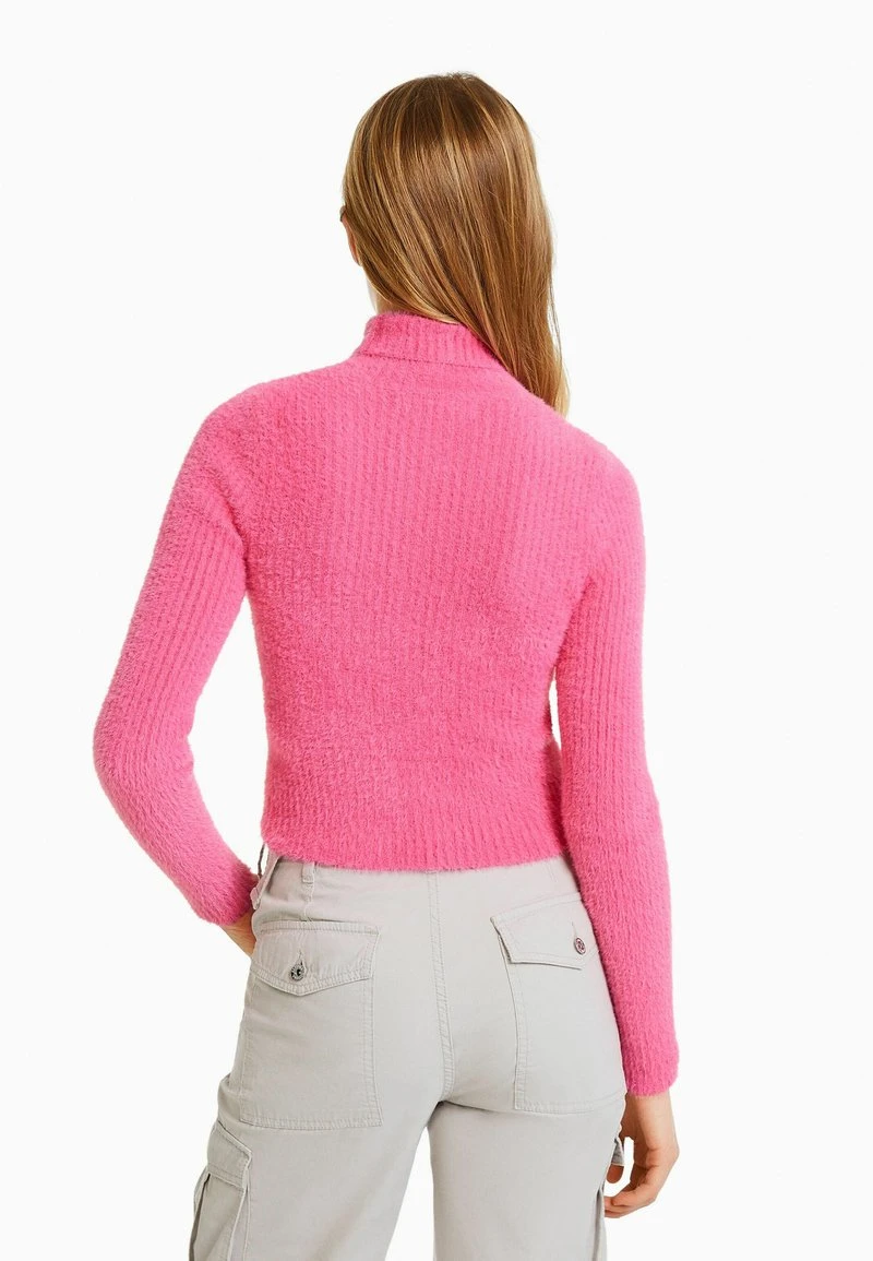 BERSHKA ROLL NECK - Strickpullover - Light Pink 5 BERSHKA ROLL NECK - Strickpullover - Light Pink – Bild 3