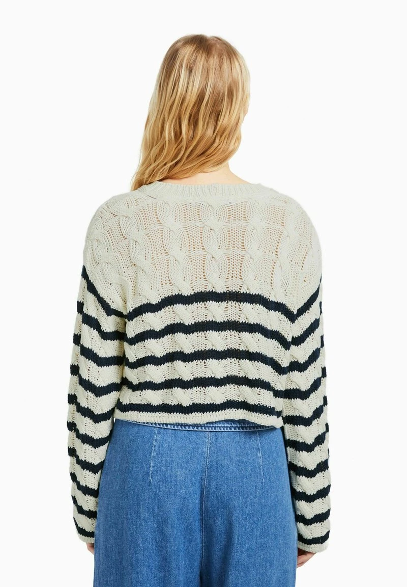 BERSHKA CABLE-ROUND NECK - Strickpullover - Beige 5 BERSHKA CABLE-ROUND NECK - Strickpullover - Beige – Bild 3