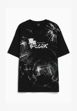 BERSHKA SHORT SLEEVE BOXY FIT - T-Shirt Print - Black 12 BERSHKA SHORT SLEEVE BOXY FIT - T-Shirt Print - Black -Bershka Verkaufsgeschäft eb1c96882790447690223b9ca228646d