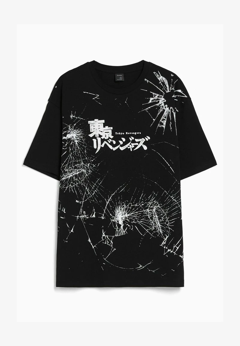 BERSHKA SHORT SLEEVE BOXY FIT - T-Shirt Print - Black 7 BERSHKA SHORT SLEEVE BOXY FIT - T-Shirt Print - Black – Bild 5