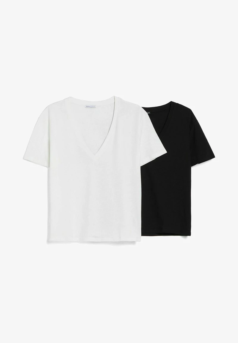 BERSHKA 2-PACK - REGULAR FIT SHORT SLEEVE - T-Shirt Basic - White 7 BERSHKA 2-PACK - REGULAR FIT SHORT SLEEVE - T-Shirt Basic - White – Bild 5