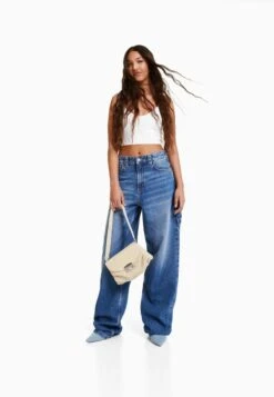 BERSHKA Handtasche - Beige