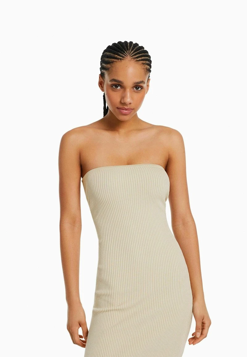 BERSHKA Maxikleid - Beige 5 BERSHKA Maxikleid - Beige – Bild 3