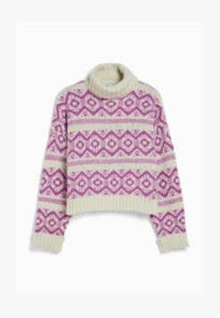 BERSHKA HIGH NECK JACQUARD - Strickpullover - Light Pink 12 BERSHKA HIGH NECK JACQUARD - Strickpullover - Light Pink -Bershka Verkaufsgeschäft ee286eb6f14a4ab382b65c22187ce356