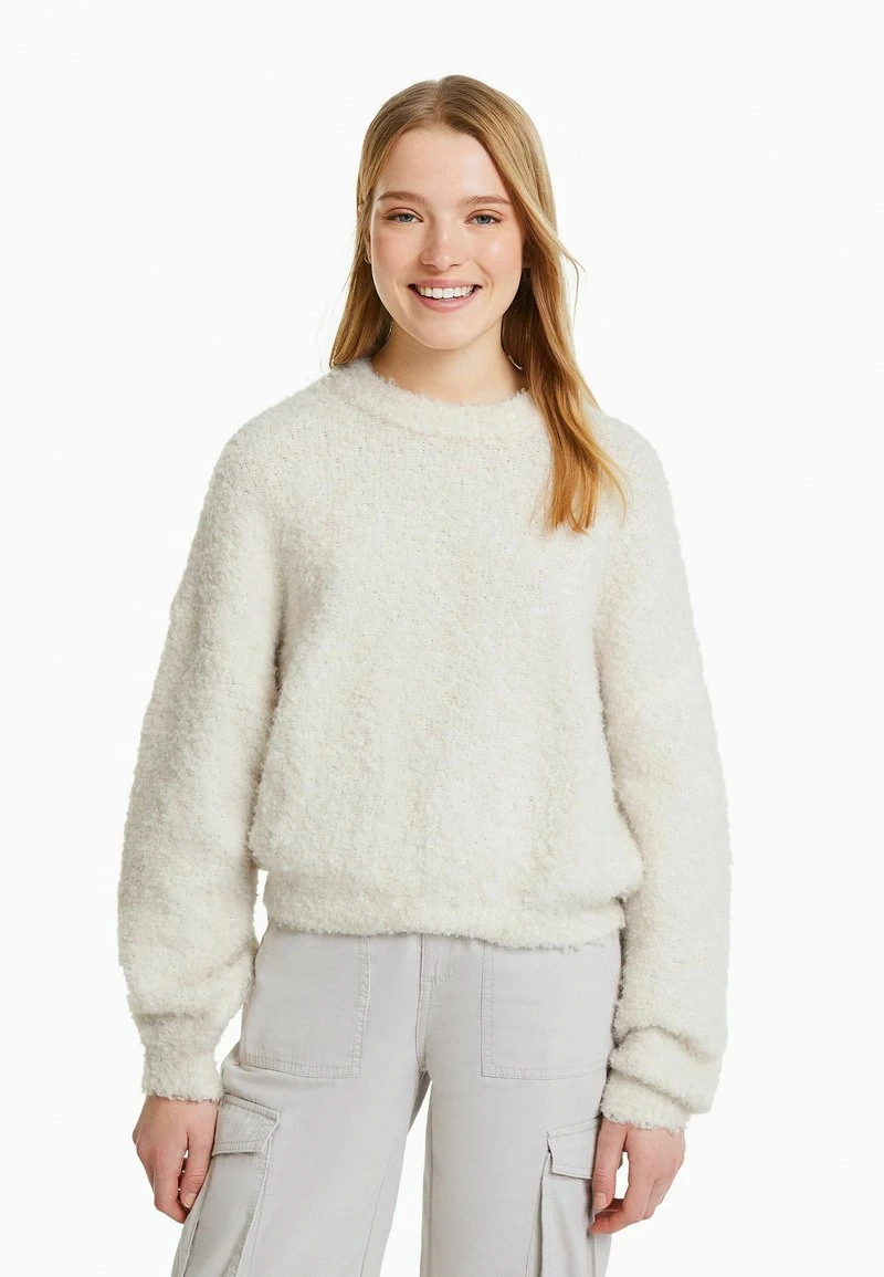 BERSHKA ROUND NECK - 07472376 - Strickpullover - Beige 3 BERSHKA ROUND NECK - 07472376 - Strickpullover - Beige