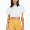BERSHKA COMFORT WITH TURN-UP HEMS - Shorts - Yellow