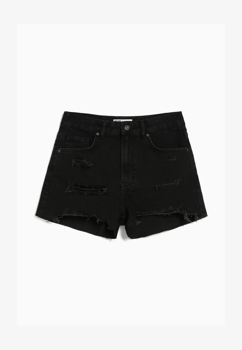 BERSHKA RIPPED WITH POCKETS - Jeans Shorts - Black 7 BERSHKA RIPPED WITH POCKETS - Jeans Shorts - Black – Bild 5