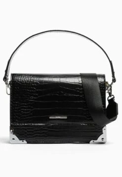 BERSHKA TEXTURED - MINAUDIÈRE WITH HANDLE - Handtasche - Black -Bershka Verkaufsgeschäft f17feb2d9a524c46af475c6c0757ff23