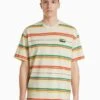 BERSHKA STRIPED SHORT SLEEVE BOXY - T-Shirt Print - Camel -Bershka Verkaufsgeschäft f21044a6fe4a45589358ac99121a26aa
