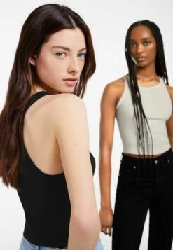 BERSHKA 2-PACK SLEEVELESS - Top - White