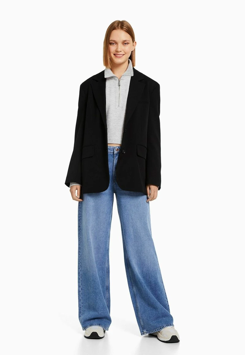 BERSHKA TAILORED CUT - Kurzmantel - Black 4 BERSHKA TAILORED CUT - Kurzmantel - Black – Bild 2