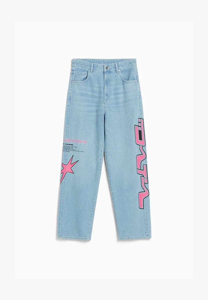 BERSHKA BAGGY PRINTED - Jeans Straight Leg - Light Blue 7 BERSHKA BAGGY PRINTED - Jeans Straight Leg - Light Blue – Bild 5