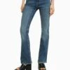 BERSHKA LOW WAIST - Jeans Bootcut - Light Blue