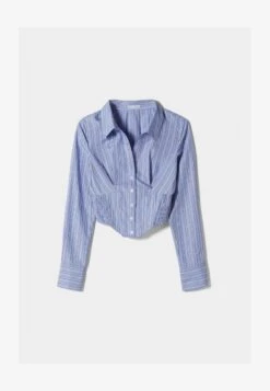 BERSHKA LONG SLEEVE - Hemdbluse - Blue -Bershka Verkaufsgeschäft f47c864dc31e4f25b5ccff173d09110a