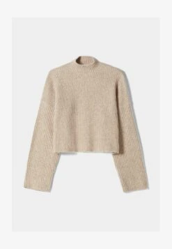 BERSHKA MOCK-NECK - Strickpullover - Sand 12 BERSHKA MOCK-NECK - Strickpullover - Sand -Bershka Verkaufsgeschäft f6c1a3b37562459bbde51d11fdd27cd0