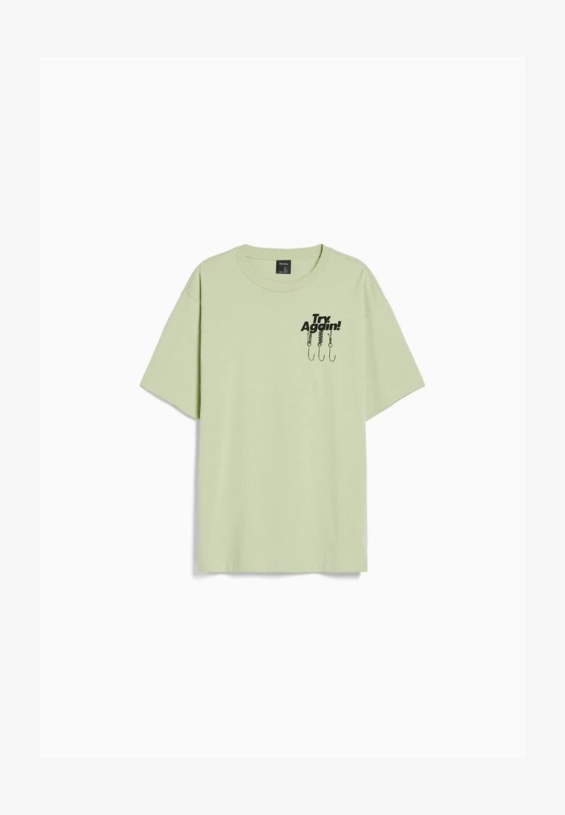BERSHKA BOXY - T-Shirt Print - Green 7 BERSHKA BOXY - T-Shirt Print - Green – Bild 5