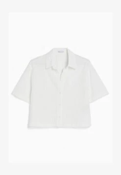 BERSHKA SHORT SLEEVE TEXTURED - Hemdbluse - White 12 BERSHKA SHORT SLEEVE TEXTURED - Hemdbluse - White -Bershka Verkaufsgeschäft f85d7ef92666459ea99843d3bfe9e309