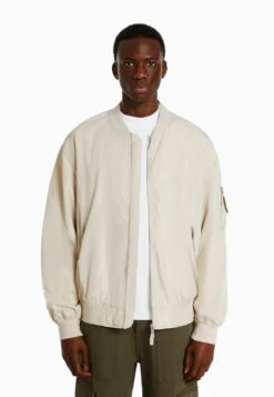 BERSHKA LIGHTWEIGHT - Bomberjacke - White