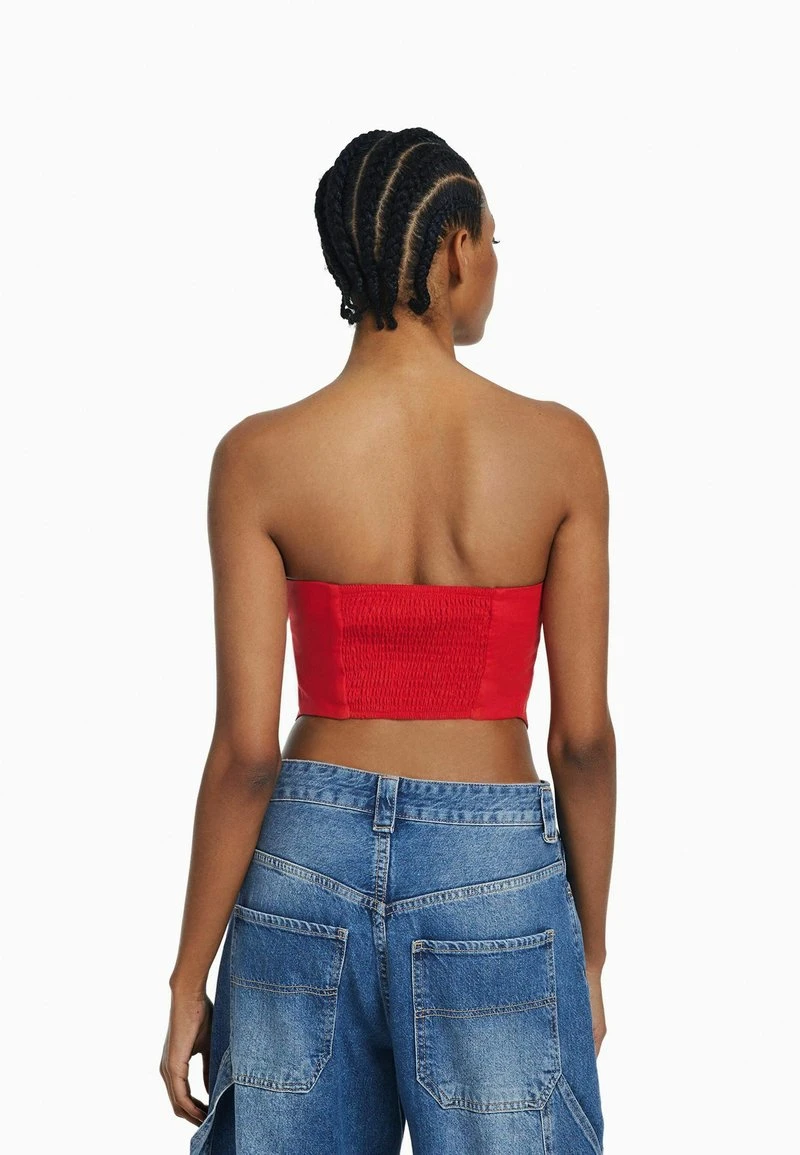 BERSHKA BUSTIER - Bluse - Red 5 BERSHKA BUSTIER - Bluse - Red – Bild 3