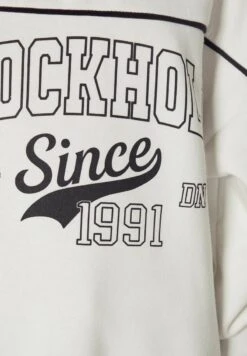 BERSHKA SAN DIEGO PRINT HALF ZIP - Sweatshirt - White -Bershka Verkaufsgeschäft f971fcf73ec64d8291cf9977d7286619