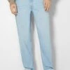 BERSHKA VINTAGE - Jeans Straight Leg - Light Blue