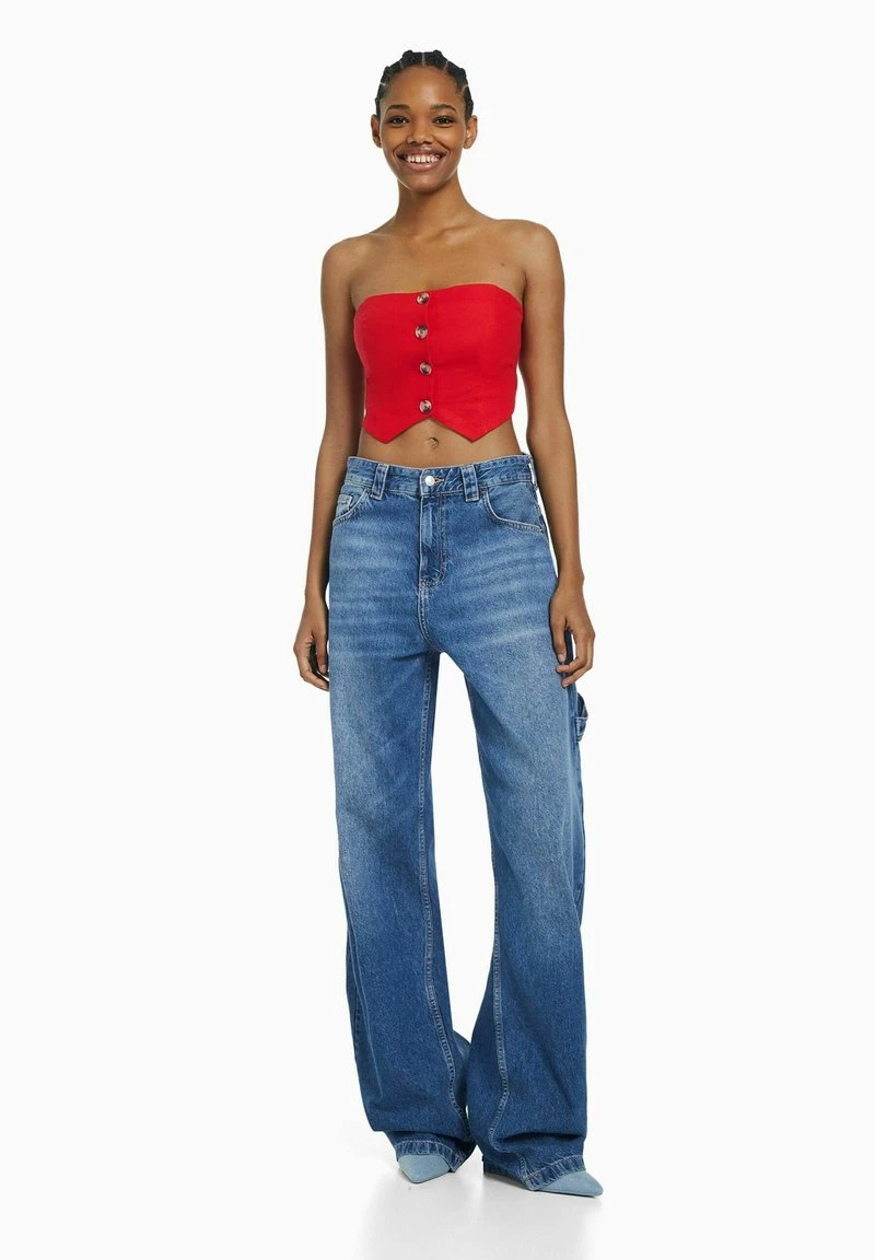 BERSHKA BUSTIER - Bluse - Red 4 BERSHKA BUSTIER - Bluse - Red – Bild 2