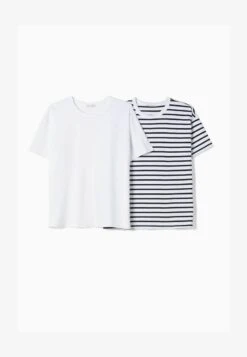 BERSHKA 2-PACK SHORT SLEEVE - T-Shirt Basic - Off White -Bershka Verkaufsgeschäft fa18fbb7e8054916977630e987d7f811