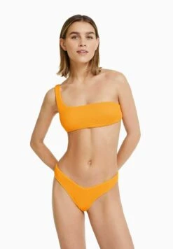 BERSHKA ASYMMETRIC - Bikini-Top - Orange