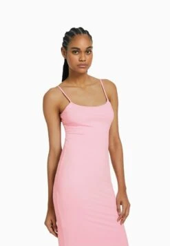 BERSHKA LONG FITTED STRAPPY - Maxikleid - Pink -Bershka Verkaufsgeschäft fbbee68311f644ceb7a23e217389d101