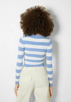 BERSHKA ROUND NECK 01785653 - Strickpullover - Dark Blue -Bershka Verkaufsgeschäft fbc01b9b3b4d4d068cd4d26def0abe77