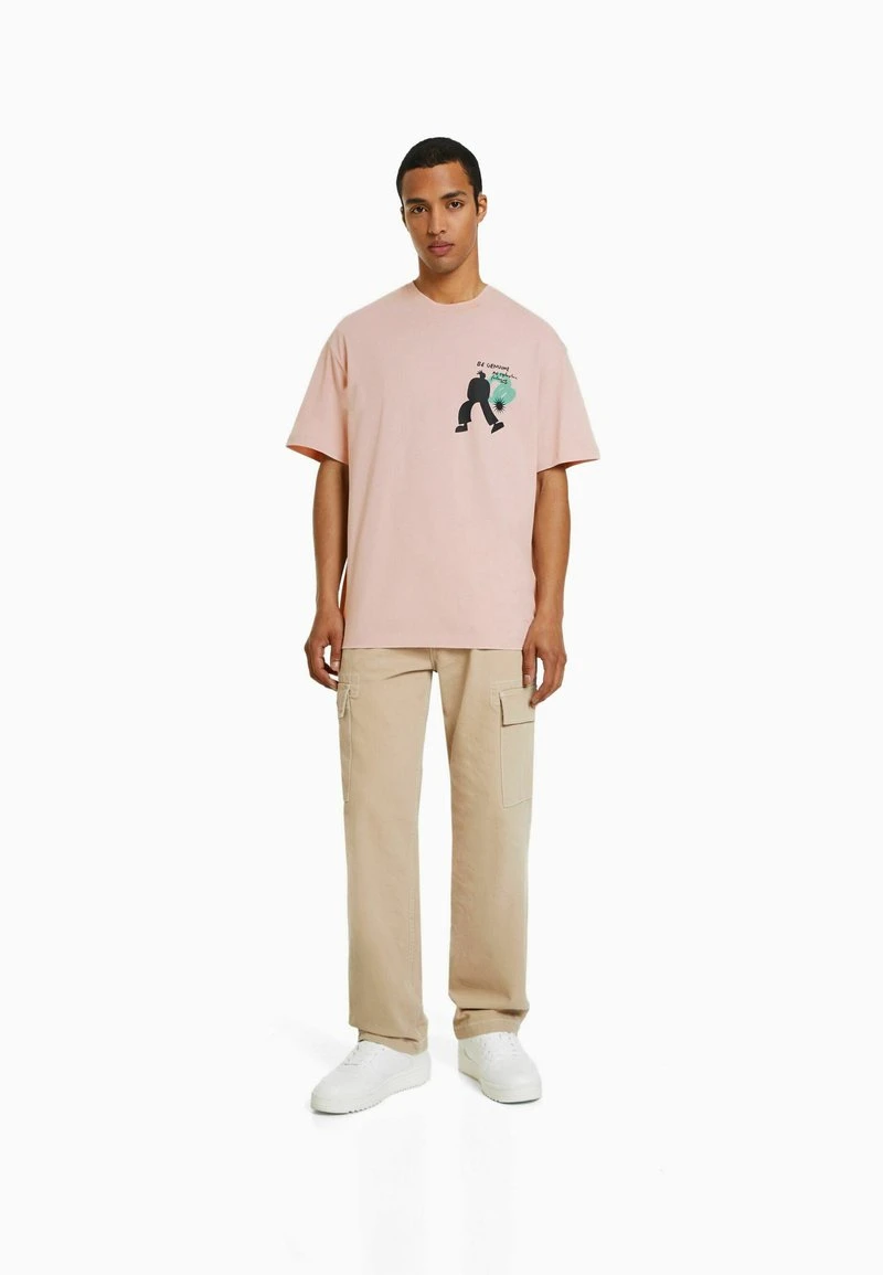 BERSHKA SHORT SLEEVE EASY - T-Shirt Print - Pink 4 BERSHKA SHORT SLEEVE EASY - T-Shirt Print - Pink – Bild 2