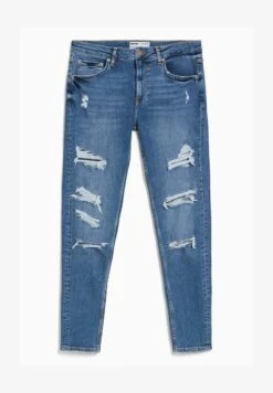 BERSHKA SUPER RIPPED - Jeans Slim Fit - Dark Blue 11 BERSHKA SUPER RIPPED - Jeans Slim Fit - Dark Blue -Bershka Verkaufsgeschäft fdae2ed4ea564714847ac5ee176ae777